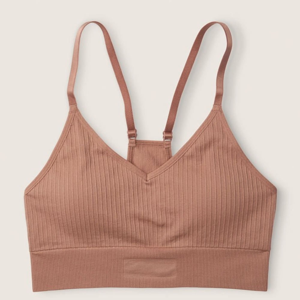 NWT PINK VS Active Seamless Sport Bra Sz XL